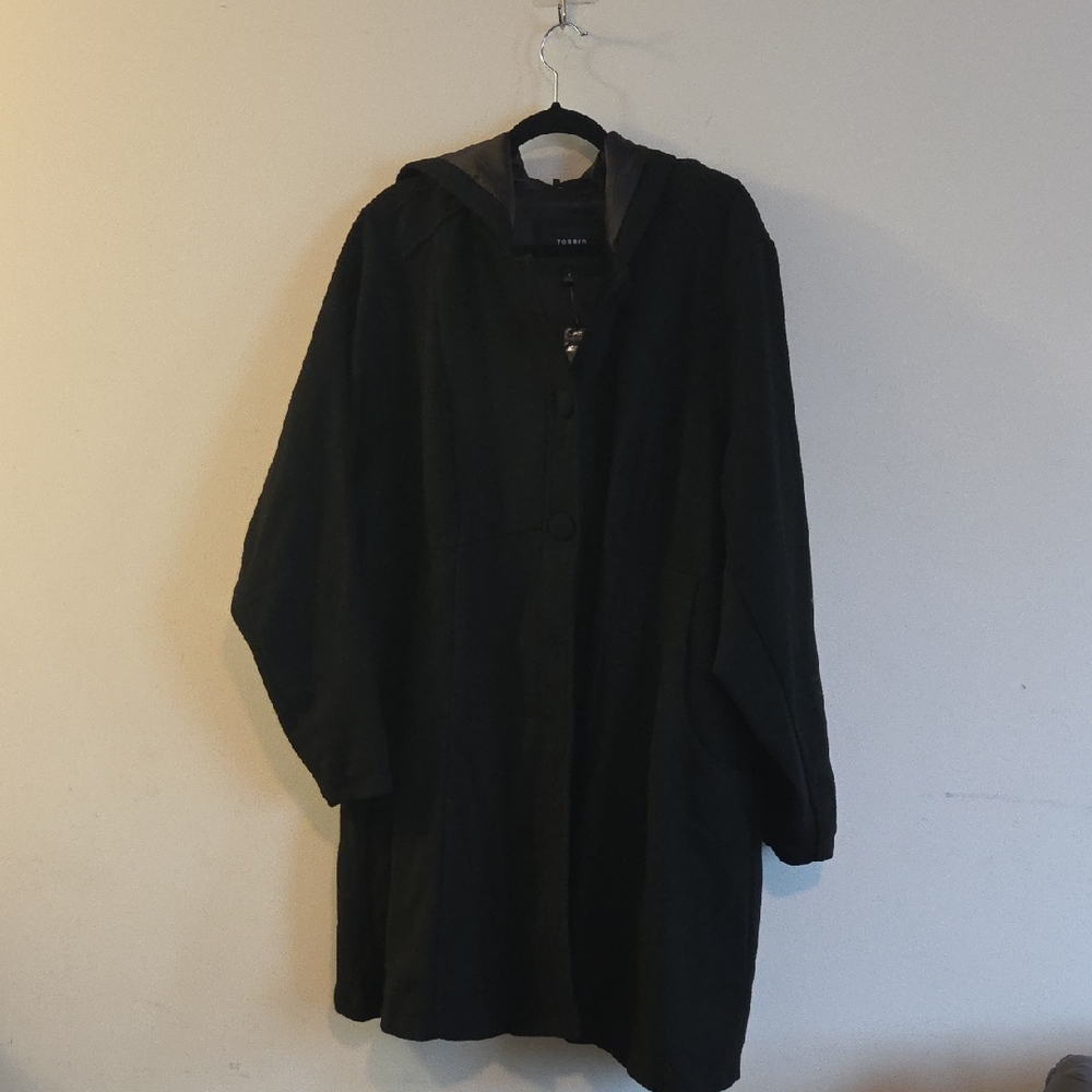 Torrid Black Pea Coat Size: 26